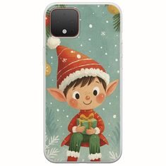 Smiling Elf Present Google Pixel 4 Flexible TPU (Διάφανη Σιλικόνη)