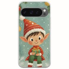 Smiling Elf Present Google Pixel 9 Pro 5G Flexible TPU (Διάφανη Σιλικόνη)
