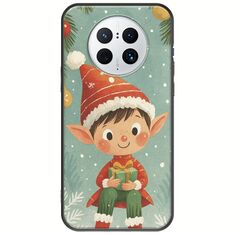 Smiling Elf Present Huawei Mate 50 Pro Black TPU (Μαύρη Σιλικόνη)
