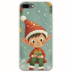 Smiling Elf Present iPhone 7 Plus Flexible TPU (Διάφανη Σιλικόνη)