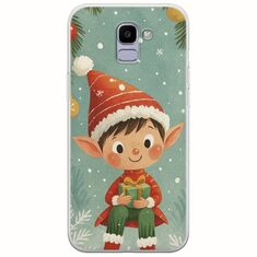 Smiling Elf Present Samsung Galaxy J6 2018 Flexible TPU (Διάφανη Σιλικόνη)