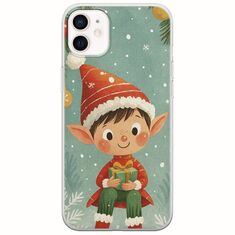 Smiling Elf Present iPhone 12 Flexible TPU (Διάφανη Σιλικόνη)
