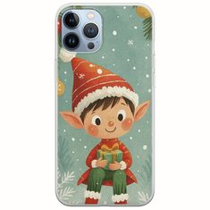 Smiling Elf Present iPhone 12 Pro Flexible TPU (Διάφανη Σιλικόνη)