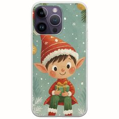 Smiling Elf Present iPhone 15 Pro Flexible TPU (Διάφανη Σιλικόνη)