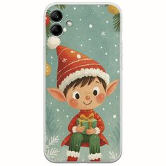 Smiling Elf Present Samsung Galaxy F04 Flexible TPU (Διάφανη Σιλικόνη)
