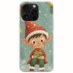 Smiling Elf Present iPhone 16 Pro Max Flexible TPU (Διάφανη Σιλικόνη)