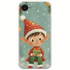 Smiling Elf Present iPhone 16e Flexible TPU (Διάφανη Σιλικόνη)