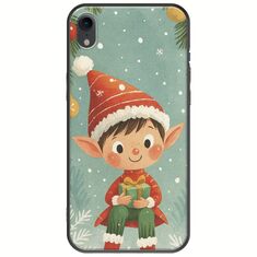Smiling Elf Present iPhone XR Black TPU (Μαύρη Σιλικόνη)