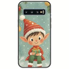 Smiling Elf Present Samsung Galaxy S10 Black TPU (Μαύρη Σιλικόνη)