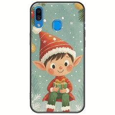 Smiling Elf Present Samsung Galaxy A20e Black TPU (Μαύρη Σιλικόνη)