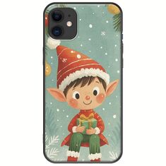 Smiling Elf Present iPhone 11 Black TPU (Μαύρη Σιλικόνη)
