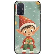 Smiling Elf Present Samsung Galaxy A51 Black TPU (Μαύρη Σιλικόνη)