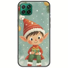 Smiling Elf Present Huawei P40 Lite Black TPU (Μαύρη Σιλικόνη)