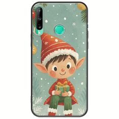 Smiling Elf Present Huawei P40 Lite E Black TPU (Μαύρη Σιλικόνη)