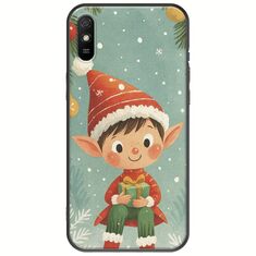 Smiling Elf Present Xiaomi Redmi 9A Black TPU (Μαύρη Σιλικόνη)