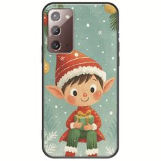 Smiling Elf Present Samsung Galaxy Note 20 Black TPU (Μαύρη Σιλικόνη)