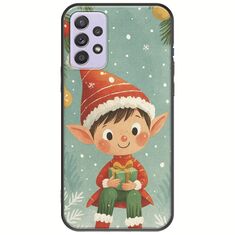 Smiling Elf Present Samsung Galaxy A52 (4G/5G) A52s Black TPU (Μαύρη Σιλικόνη)