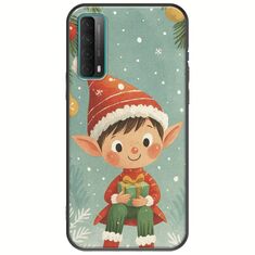 Smiling Elf Present Huawei P Smart 2021 Black TPU (Μαύρη Σιλικόνη)