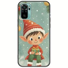 Smiling Elf Present Xiaomi Redmi Note 10 / 10s Black TPU (Μαύρη Σιλικόνη)