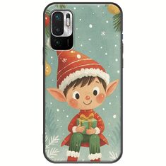Smiling Elf Present Xiaomi Redmi Note 10 5G Black TPU (Μαύρη Σιλικόνη)