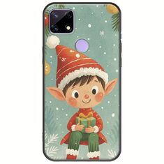 Smiling Elf Present Realme C21 Black TPU (Μαύρη Σιλικόνη)