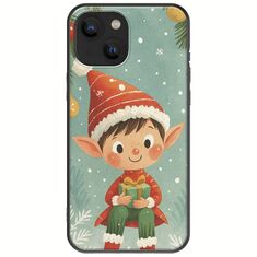 Smiling Elf Present iPhone 13 mini Black TPU (Μαύρη Σιλικόνη)
