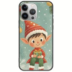Smiling Elf Present iPhone 13 Pro Max Black TPU (Μαύρη Σιλικόνη)