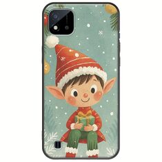 Smiling Elf Present Realme C11 2021 Black TPU (Μαύρη Σιλικόνη)