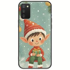 Smiling Elf Present Samsung Galaxy A03s Black TPU (Μαύρη Σιλικόνη)