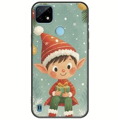 Smiling Elf Present Realme C21Y / Realme C25Y Black TPU (Μαύρη Σιλικόνη)