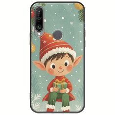 Smiling Elf Present Huawei Y6p Black TPU (Μαύρη Σιλικόνη)