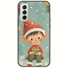 Smiling Elf Present Samsung Galaxy S22 Plus Black TPU (Μαύρη Σιλικόνη)
