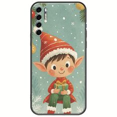 Smiling Elf Present TCL 20S / 20 5G / 20L / 20L+ Black TPU (Μαύρη Σιλικόνη)