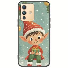 Smiling Elf Present Vivo V23 5G Black TPU (Μαύρη Σιλικόνη)