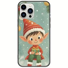 Smiling Elf Present iPhone 14 Pro Black TPU (Μαύρη Σιλικόνη)