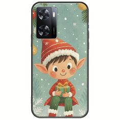 Smiling Elf Present Oppo A57s Black TPU (Μαύρη Σιλικόνη)