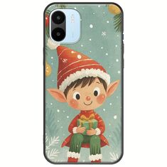 Smiling Elf Present Xiaomi Redmi A1 Black TPU (Μαύρη Σιλικόνη)