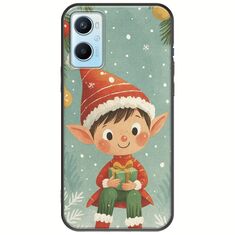 Smiling Elf Present Oppo A96 4G Black TPU (Μαύρη Σιλικόνη)