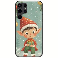 Smiling Elf Present Samsung Galaxy S23 Ultra 5G Black TPU (Μαύρη Σιλικόνη)