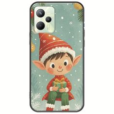 Smiling Elf Present Realme Narzo 50A Prime Black TPU (Μαύρη Σιλικόνη)
