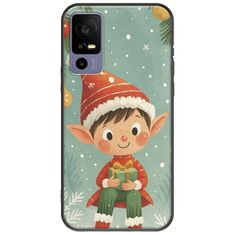 Smiling Elf Present TCL 40R 5G Black TPU (Μαύρη Σιλικόνη)