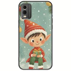 Smiling Elf Present Nokia C32 Black TPU (Μαύρη Σιλικόνη)