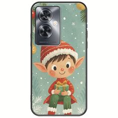 Smiling Elf Present Oppo A79 5G Black TPU (Μαύρη Σιλικόνη)