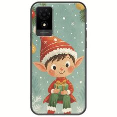 Smiling Elf Present TCL 501 Black TPU (Μαύρη Σιλικόνη)