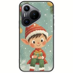 Smiling Elf Present Huawei Pura 70 Black TPU (Μαύρη Σιλικόνη)