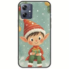 Smiling Elf Present Motorola Moto G54 5G Black TPU (Μαύρη Σιλικόνη)