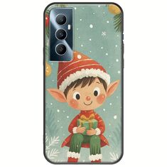 Smiling Elf Present Realme C65 4G Black TPU (Μαύρη Σιλικόνη)