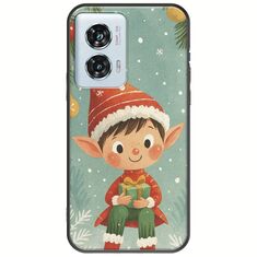 Smiling Elf Present Motorola Edge 50 Fusion 5G Black TPU (Μαύρη Σιλικόνη)