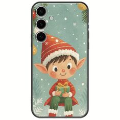 Smiling Elf Present Samsung Galaxy S25 5G Black TPU (Μαύρη Σιλικόνη)