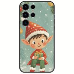 Smiling Elf Present Samsung Galaxy S25 Ultra 5G Black TPU (Μαύρη Σιλικόνη)